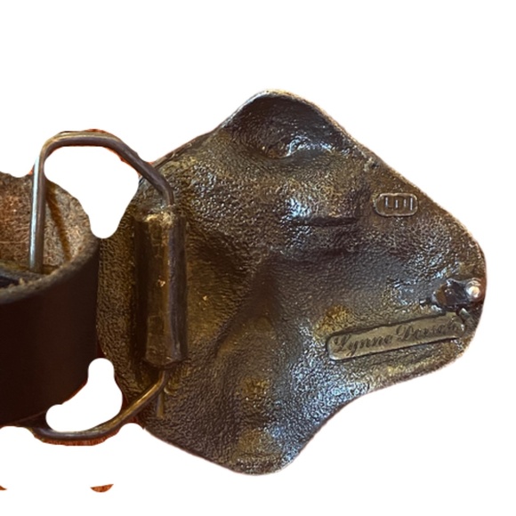 Vintage Lynn Dorsch Avant Garde Buckle with Leather Belt Size Small‎